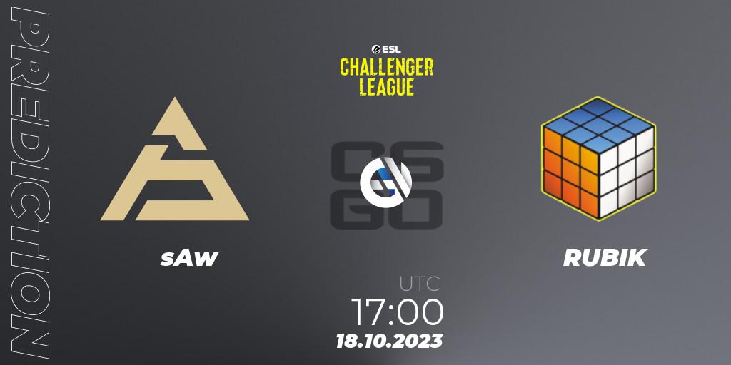 sAw - RUBIK: прогноз. 18.10.2023 at 17:00, Counter-Strike (CS2), ESL Challenger League Season 46: Europe