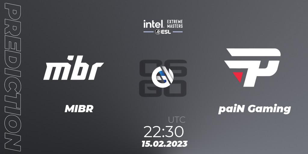 MIBR - paiN Gaming: прогноз. 15.02.2023 at 22:30, Counter-Strike (CS2), IEM Brazil Rio 2023 North America Closed Qualifier