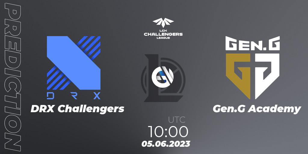 DRX Challengers - Gen.G Academy: прогноз. 05.06.23, LoL, LCK Challengers League 2023 Summer - Group Stage
