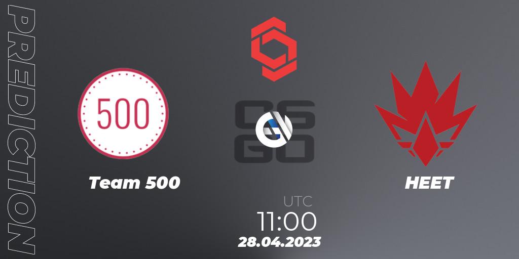 Team 500 - HEET: прогноз. 28.04.2023 at 11:25, Counter-Strike (CS2), CCT Central Europe Series #6
