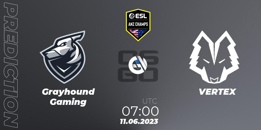 Grayhound Gaming - VERTEX: прогноз. 11.06.2023 at 07:00, Counter-Strike (CS2), ESL ANZ Champs Season 16
