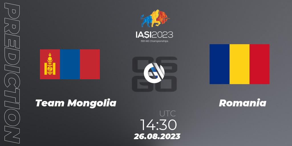 Team Mongolia - Romania: прогноз. 27.08.2023 at 08:30, Counter-Strike (CS2), IESF World Esports Championship 2023