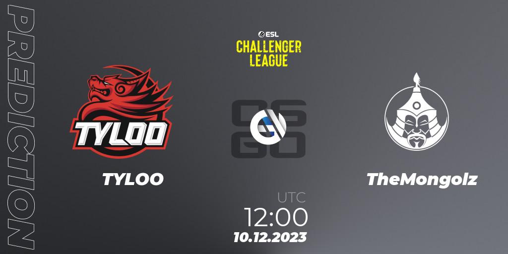 TYLOO - TheMongolz: прогноз. 10.12.2023 at 12:00, Counter-Strike (CS2), ESL Challenger League Season 46: Asia-Pacific