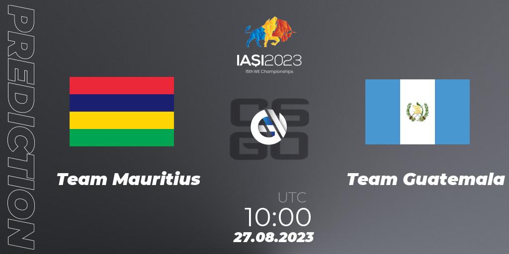 Team Mauritius - Team Guatemala: прогноз. 27.08.2023 at 13:30, Counter-Strike (CS2), IESF World Esports Championship 2023