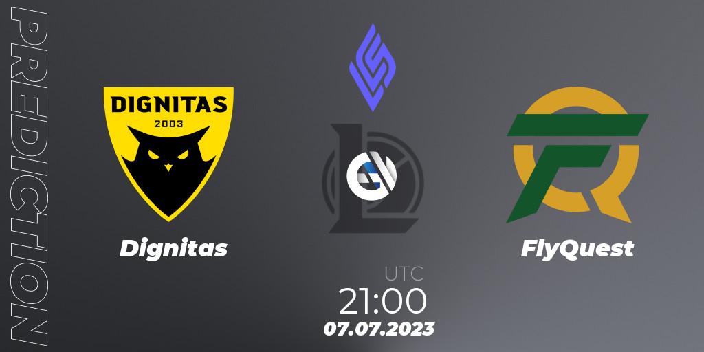 Dignitas - FlyQuest: прогноз. 07.07.2023 at 21:00, LoL, LCS Summer 2023 - Group Stage