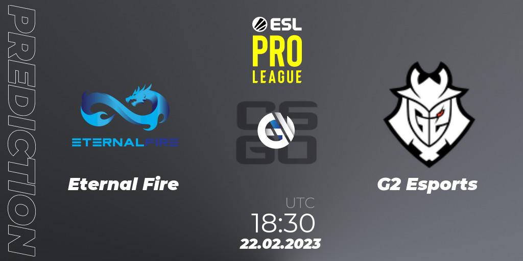Eternal Fire - G2 Esports: прогноз. 22.02.2023 at 18:30, Counter-Strike (CS2), ESL Pro League Season 17