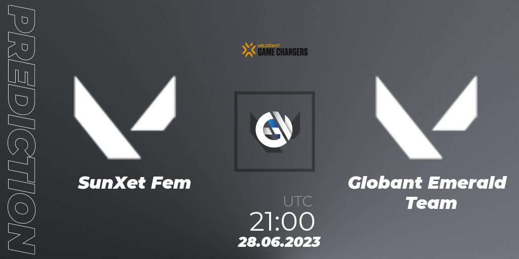 SunXet Fem - Globant Emerald Team: прогноз. 28.06.2023 at 21:00, VALORANT, VCT 2023: Game Changers Latin America South