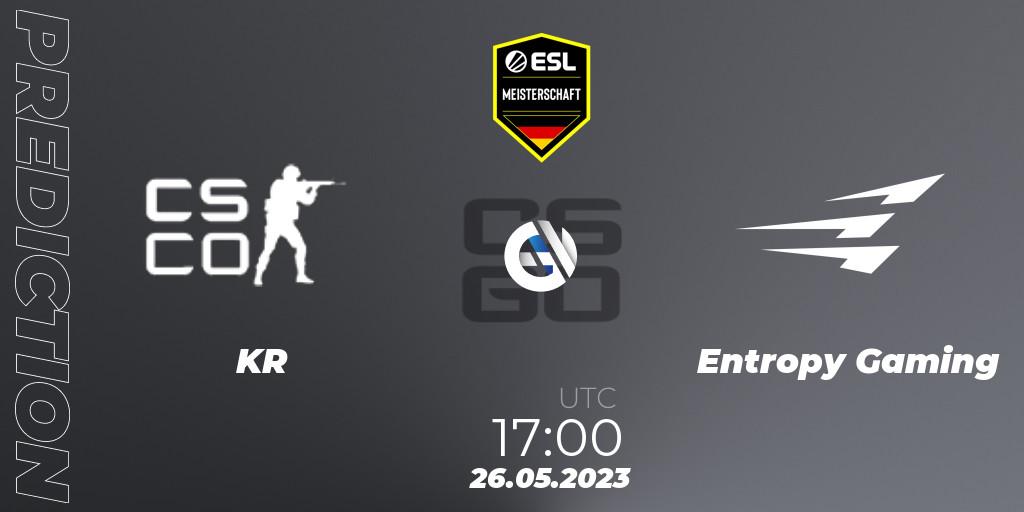 KR - Entropy Gaming: прогноз. 26.05.2023 at 17:00, Counter-Strike (CS2), ESL Meisterschaft: Spring 2023