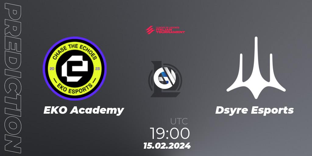 EKO Academy - Dsyre Esports: прогноз. 15.02.2024 at 19:00, LoL, LoL Italian Tournament Spring 2024
