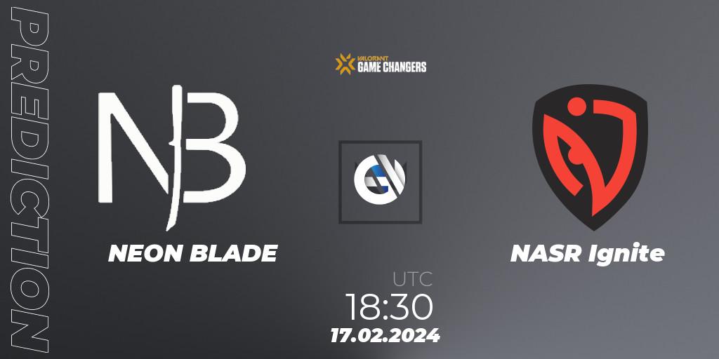 NEON BLADE - NASR Ignite: прогноз. 17.02.2024 at 18:05, VALORANT, VCT 2024: Game Changers EMEA Stage 1