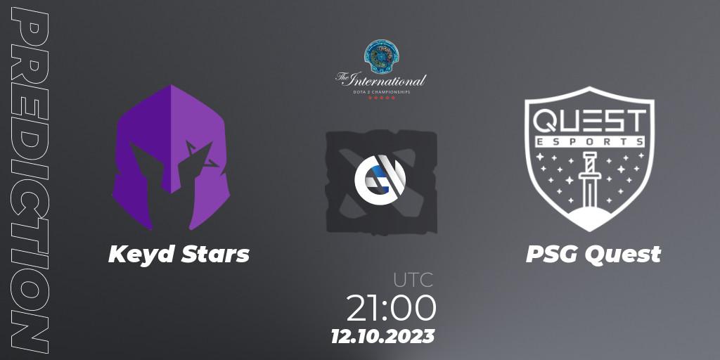 Keyd Stars - PSG Quest: прогноз. 12.10.23, Dota 2, The International 2023 - Group Stage