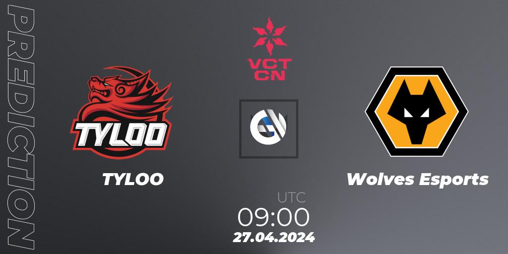 TYLOO - Wolves Esports: прогноз. 27.04.24, VALORANT, VALORANT Champions Tour China 2024: Stage 1 - Group Stage