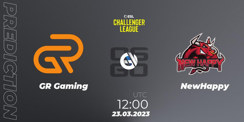 GR Gaming - NewHappy: прогноз. 23.03.2023 at 12:00, Counter-Strike (CS2), ESL Challenger League Season 44: Asia-Pacific
