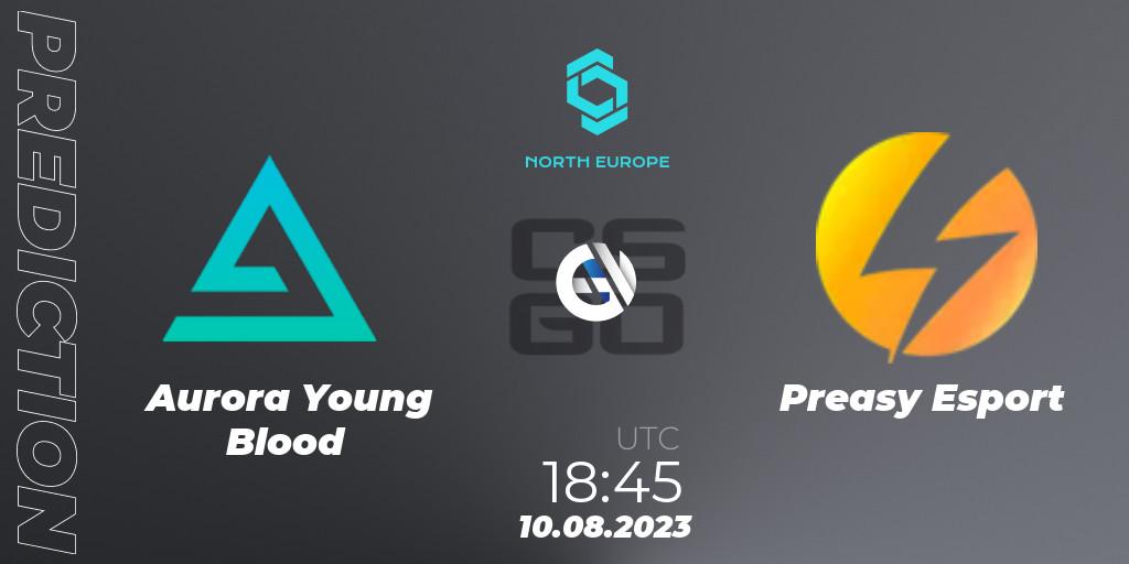 Aurora Young Blood - Preasy Esport: прогноз. 10.08.2023 at 18:45, Counter-Strike (CS2), CCT North Europe Series #7: Closed Qualifier