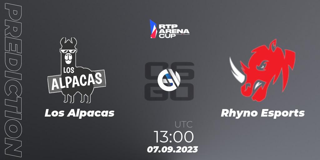 Los Alpacas - Rhyno Esports: прогноз. 07.09.2023 at 13:00, Counter-Strike (CS2), RTP Arena Cup 2023