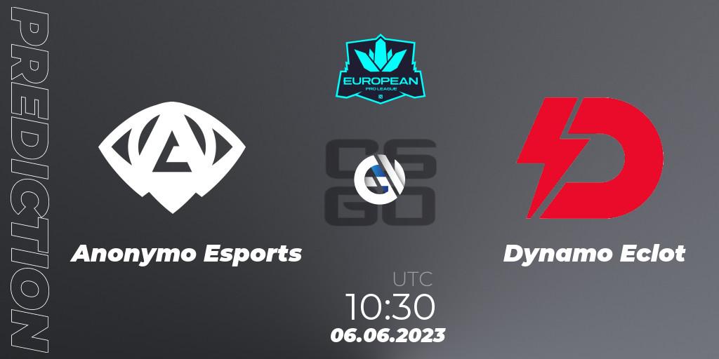 Anonymo Esports - Dynamo Eclot: прогноз. 06.06.23, CS2 (CS:GO), European Pro League Season 8