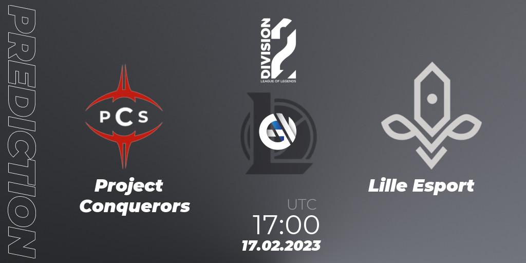 Project Conquerors - Lille Esport: прогноз. 17.02.2023 at 17:00, LoL, LFL Division 2 Spring 2023 - Group Stage