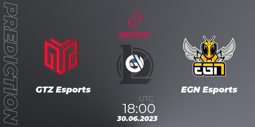 GTZ Esports - EGN Esports: прогноз. 30.06.2023 at 19:15, LoL, LPLOL Split 2 2023 - Group Stage