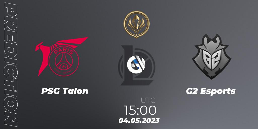 PSG Talon - G2 Esports: прогноз. 04.05.2023 at 15:00, LoL, Mid-Season Invitational 2023 Group B