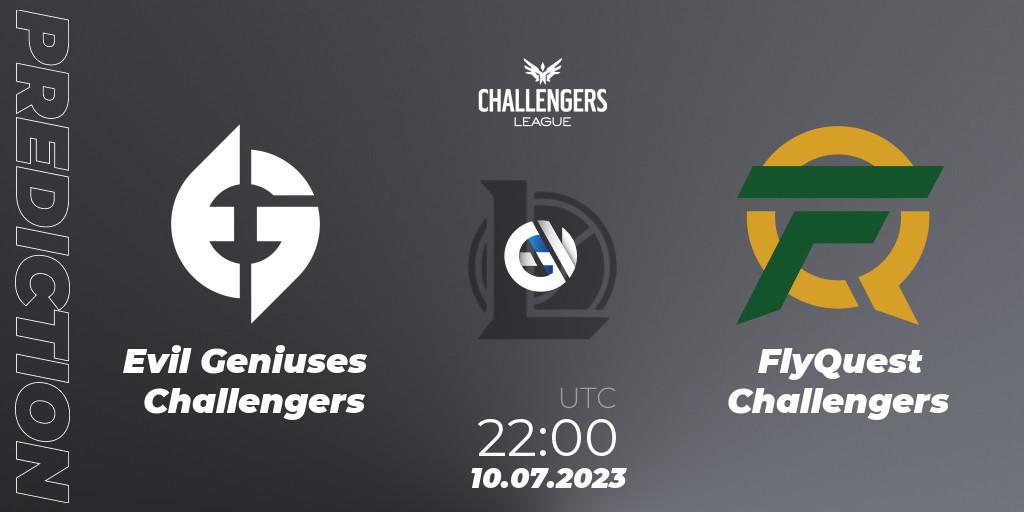Evil Geniuses Challengers - FlyQuest Challengers: прогноз. 11.07.23, LoL, North American Challengers League 2023 Summer - Group Stage
