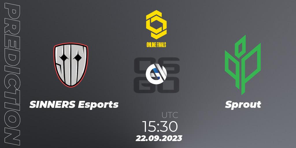 SINNERS Esports - Sprout: прогноз. 22.09.2023 at 15:30, Counter-Strike (CS2), CCT Online Finals #3