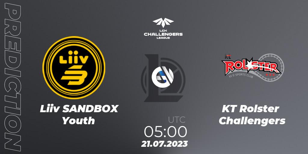 Liiv SANDBOX Youth - KT Rolster Challengers: прогноз. 21.07.2023 at 05:00, LoL, LCK Challengers League 2023 Summer - Group Stage