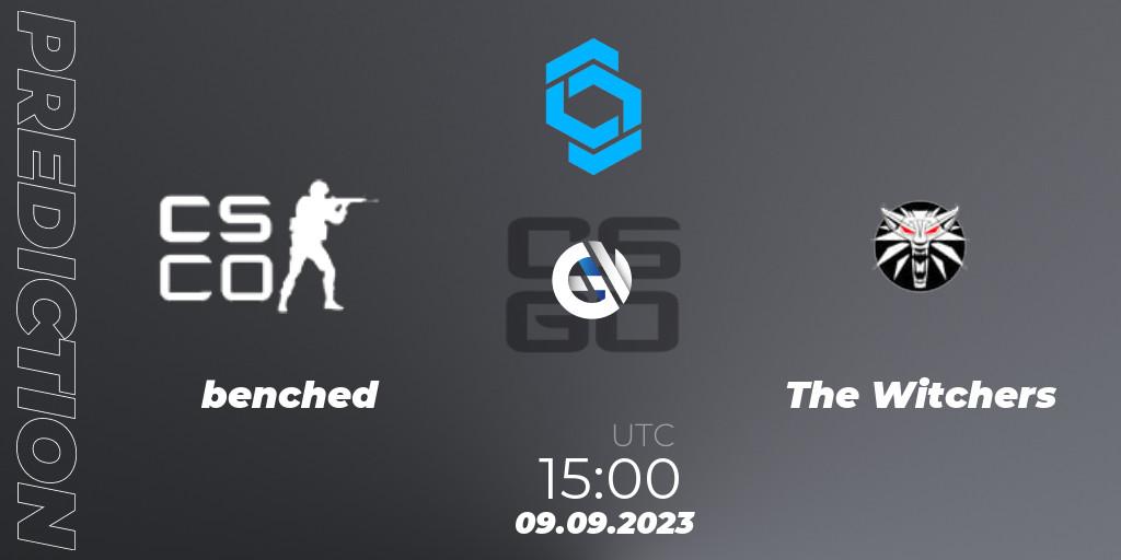 benched - The Witchers: прогноз. 09.09.2023 at 15:00, Counter-Strike (CS2), CCT East Europe Series #2: Closed Qualifier