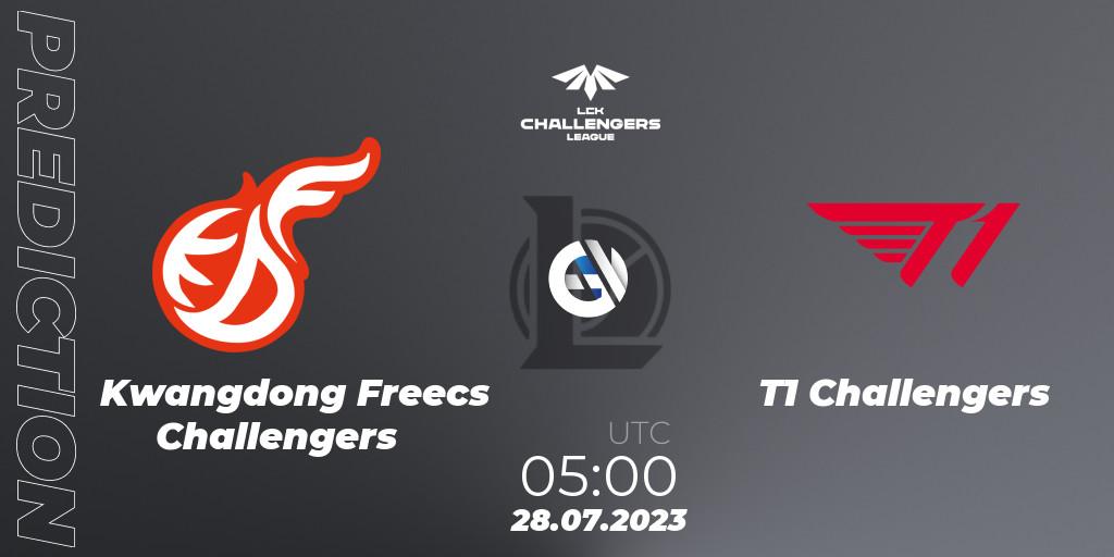 Kwangdong Freecs Challengers - T1 Challengers: прогноз. 28.07.23, LoL, LCK Challengers League 2023 Summer - Group Stage