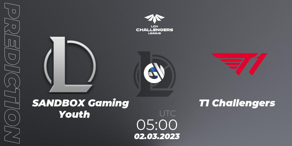 SANDBOX Gaming Youth - T1 Challengers: прогноз. 02.03.2023 at 05:00, LoL, LCK Challengers League 2023 Spring