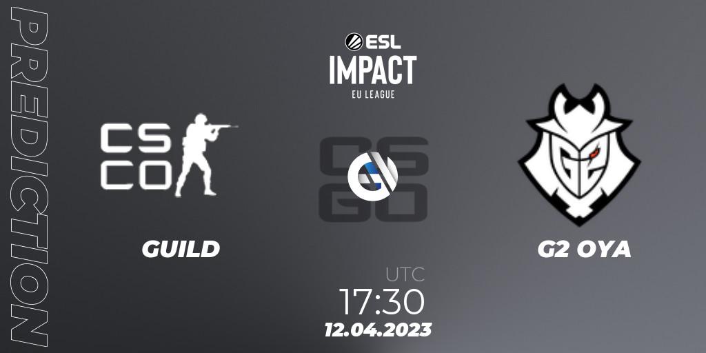 GUILD - G2 OYA: прогноз. 12.04.23, CS2 (CS:GO), ESL Impact League Season 3: European Division