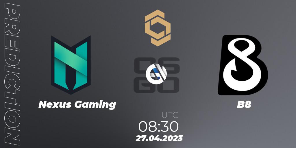 Nexus Gaming - B8: прогноз. 27.04.2023 at 08:30, Counter-Strike (CS2), CCT South Europe Series #4