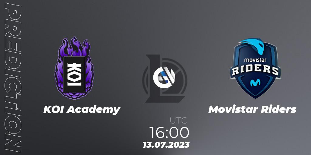 KOI Academy - Movistar Riders: прогноз. 13.07.2023 at 19:00, LoL, Superliga Summer 2023 - Group Stage