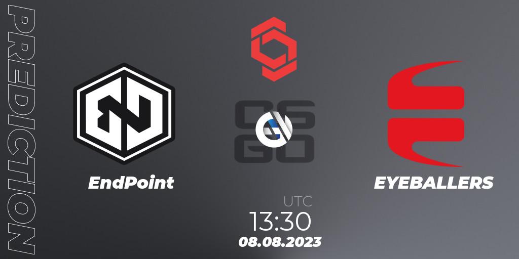 EndPoint - EYEBALLERS: прогноз. 08.08.2023 at 17:40, Counter-Strike (CS2), CCT Central Europe Series #7