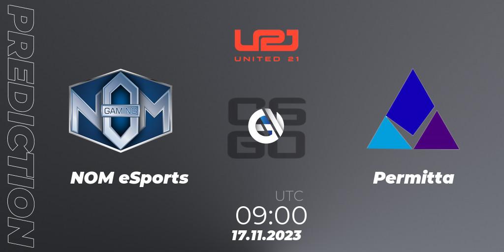 NOM eSports - Permitta: прогноз. 17.11.2023 at 09:00, Counter-Strike (CS2), United21 Season 8