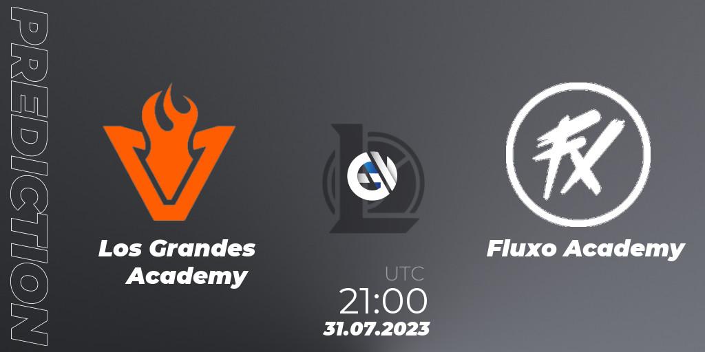 Los Grandes Academy - Fluxo Academy: прогноз. 31.07.2023 at 21:00, LoL, CBLOL Academy Split 2 2023 - Group Stage