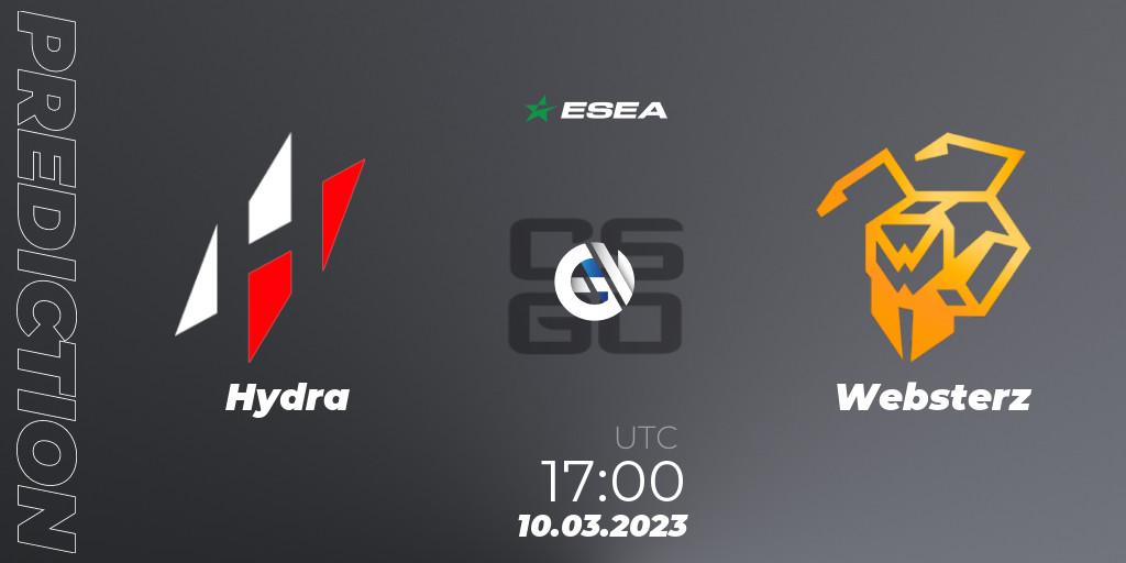 Hydra - Websterz: прогноз. 10.03.23, CS2 (CS:GO), ESEA Season 44: Advanced Division - Europe