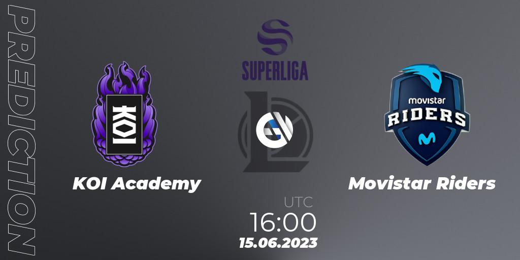 KOI Academy - Movistar Riders: прогноз. 15.06.2023 at 20:40, LoL, Superliga Summer 2023 - Group Stage
