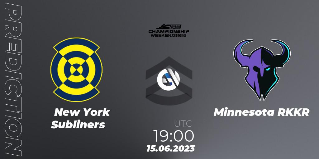 New York Subliners - Minnesota RØKKR: прогноз. 15.06.2023 at 19:00, Call of Duty, Call of Duty League Championship 2023