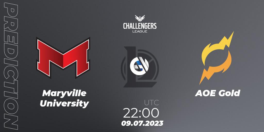 Maryville University - AOE Gold: прогноз. 09.07.2023 at 22:00, LoL, North American Challengers League 2023 Summer - Group Stage