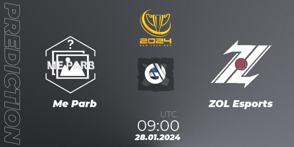 Me Parb - ZOL Esports: прогноз. 28.01.2024 at 08:59, Dota 2, New Year Cup 2024