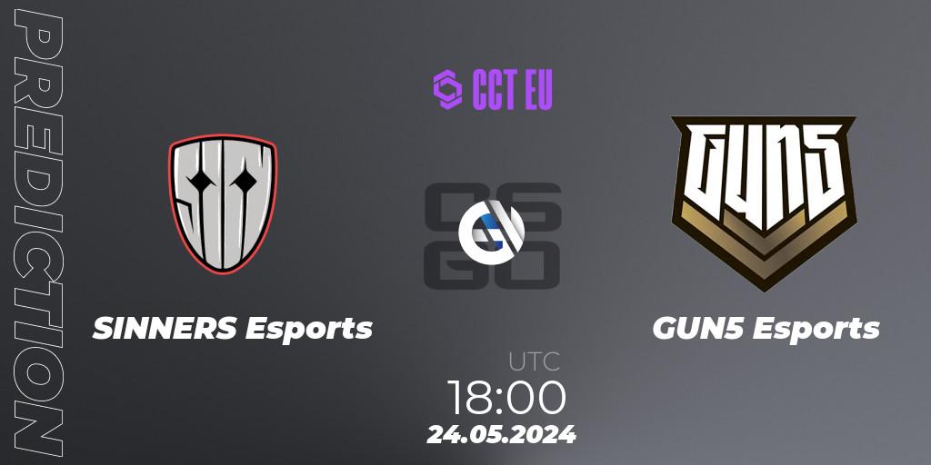 SINNERS Esports - GUN5 Esports: прогноз. 24.05.2024 at 18:00, Counter-Strike (CS2), CCT Season 2 Europe Series 4