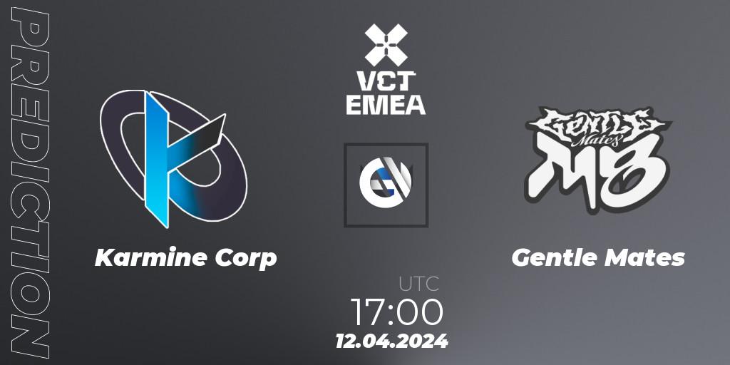 Karmine Corp - Gentle Mates: прогноз. 12.04.24, VALORANT, VALORANT Champions Tour 2024: EMEA League - Stage 1 - Group Stage