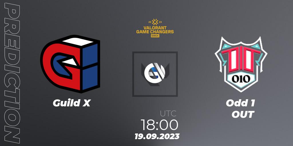 Guild X - Odd 1 OUT: прогноз. 19.09.2023 at 18:00, VALORANT, VCT 2023: Game Changers EMEA Stage 3 - Group Stage