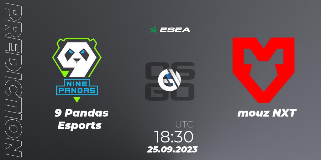 9 Pandas Esports - mouz NXT: прогноз. 26.09.2023 at 13:00, Counter-Strike (CS2), ESEA Advanced Season 46 Europe