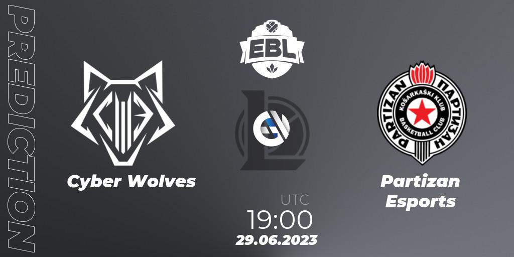 Cyber Wolves - Partizan Esports: прогноз. 15.06.23, LoL, Esports Balkan League Season 13