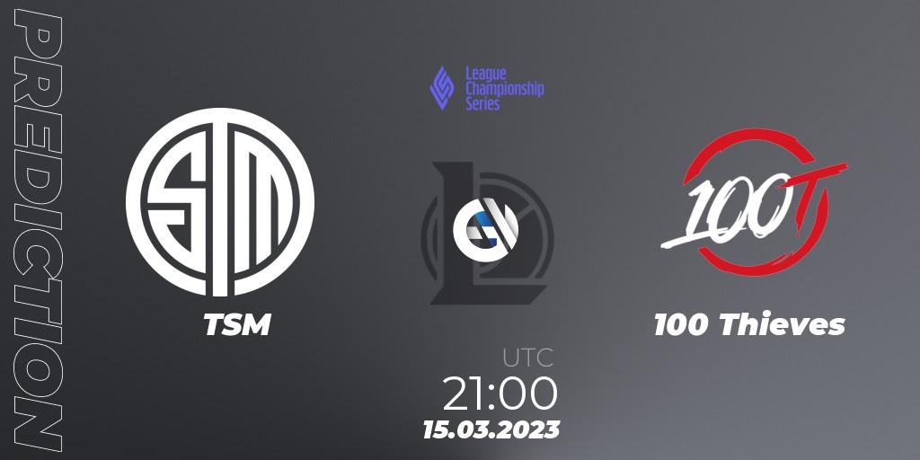 TSM - 100 Thieves: прогноз. 15.03.23, LoL, LCS Spring 2023 - Group Stage
