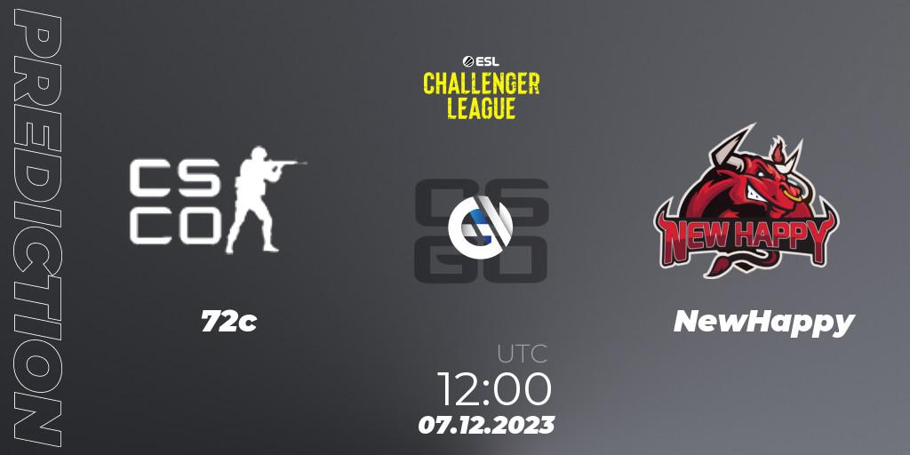 -72C - NewHappy: прогноз. 07.12.2023 at 12:00, Counter-Strike (CS2), ESL Challenger League Season 46: Asia-Pacific