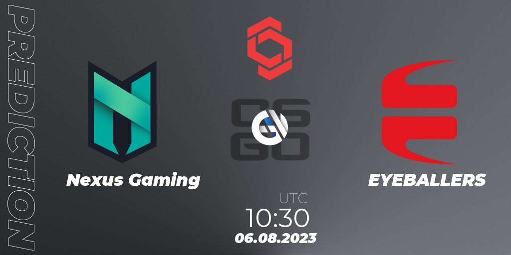 Nexus Gaming - EYEBALLERS: прогноз. 06.08.23, CS2 (CS:GO), CCT Central Europe Series #7