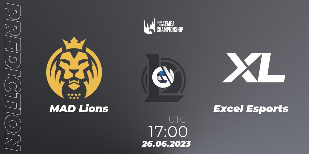 MAD Lions - Excel Esports: прогноз. 26.06.2023 at 17:00, LoL, LEC Summer 2023 - Regular Season