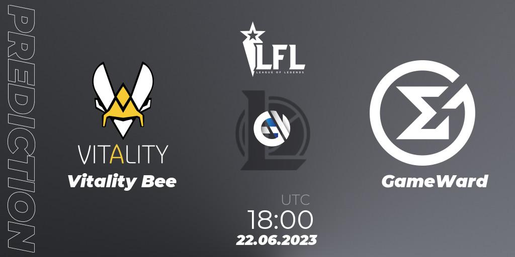 Vitality Bee - GameWard: прогноз. 22.06.2023 at 18:00, LoL, LFL Summer 2023 - Group Stage